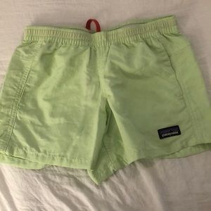 Kids Patagonia shorts - lime green